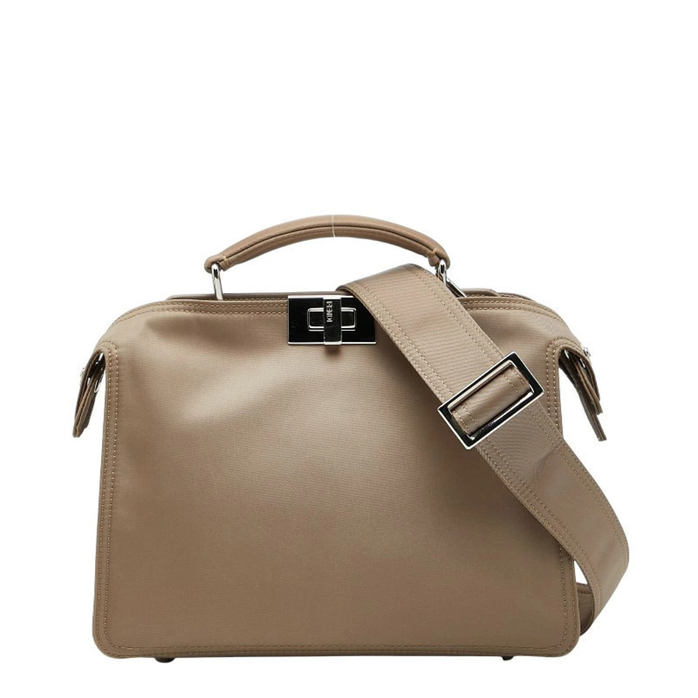 Fendi Peekaboo IU 2way Shoulder Bag Brown
